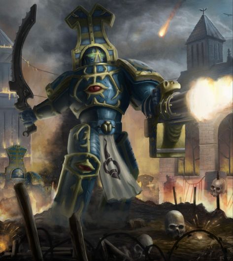 Thousand Sons Terminator 40k, Scarab Occult Terminators, Chaos Marine, A Thousand Suns, 40k Warhammer, 40k Chaos, Thousand Sons, 40k Art, Adeptus Astartes