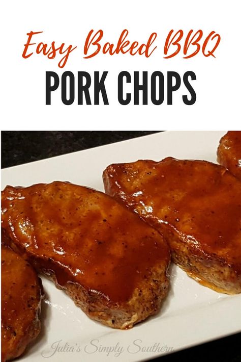 Are you searching for easy pork chop recipes? These oven baked barbecue pork chops are easy and tasty after a long busy day #familydinner #porkchops #BBQ #EasyRecipes Bbq Sauce Pork Chops, Bbq Pork Chops In The Oven, Barbecue Boneless Pork Chops, Bbq Pork Chops In Oven Boneless, Different Ways To Make Pork Chops, Oven Bbq Pork Chops, Barbecued Pork Chops In The Oven, Barbecue Pork Chops Oven, Baked Barbecue Pork Chops