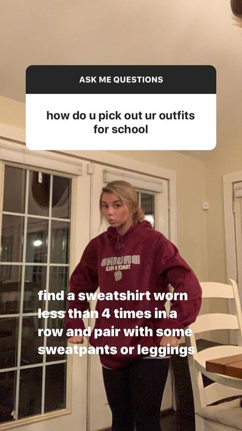 Katie Donnelly Instagram, Katie Donnelly, Ask Me Questions, School Outfits, Instagram Story, The Row, Sweatpants, Leggings, Sweatshirts