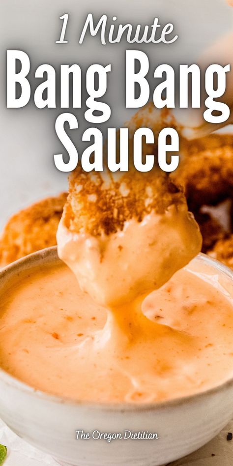 Bang Bang Shrimp Sauce, Sauce For Chicken Tenders, Bang Bang Sauce Recipe, Shrimp Dipping Sauce, Coconut Chicken Tenders, Sweet Chili Shrimp, Bang Bang Sauce, Completely Delicious, Chili Sauce Recipe