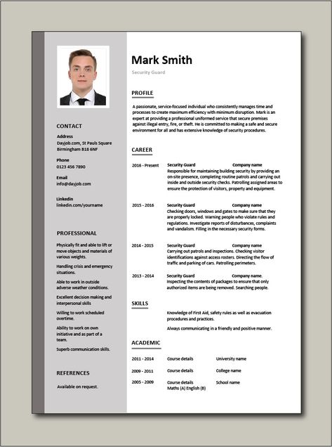 Immediately download this Free Security Guard CV template. It is in Microsoft Word (DOC) format, easy to edit, printable and can be fully customised. #CV #template #Resume #Free #Job #application #MS #Word #Building Chef Resume, Teacher Cv Template, Nursing Cv, Free Cv Template Word, Office Manager Resume, Teacher Cv, Teacher Resume Examples, Cv Template Word, Cv Format