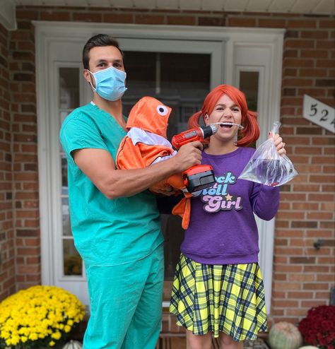 Family Nemo Costumes, Finding Nemo Family Costume, Nemo Halloween, Office Costumes, Finding Nemo Costume, Nemo Costume, Family Themed Halloween Costumes, Family Halloween Costume, Themed Halloween Costumes