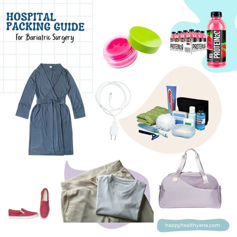 What to Pack for Your Bariatric Surgery Hospital Bag: The Ultimate Checklist - Happy Healthy Ana Surgery Hospital Bag, Vsg Surgery, Non Scale Victory, Facial Wipes, Post Surgery, Loose Tees, Stretchy Leggings, Hospital Bag, Compression Socks