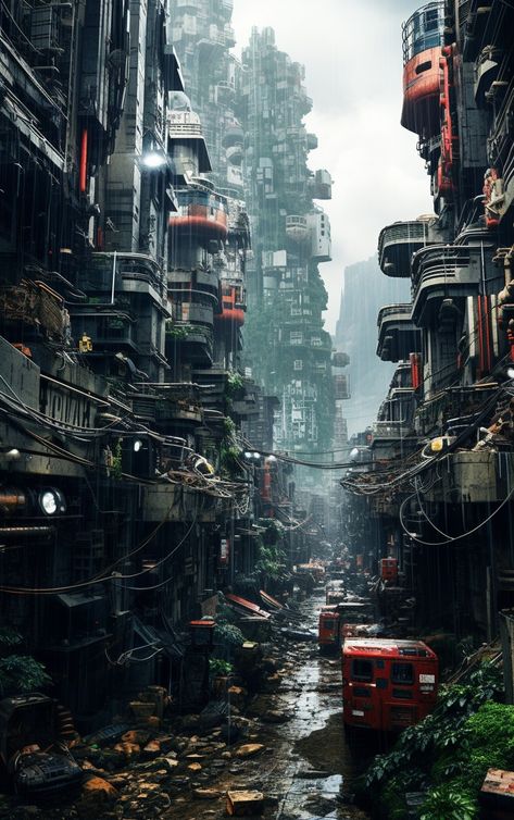 City Bloxburg, Dystopian City, Apocalypse Landscape, Shanty Town, Cyberpunk City, Cyberpunk, Sci Fi, Star Wars, Anime