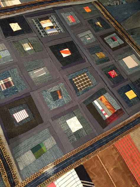 Denim Quilts, Making Quilts, Crumb Quilt, Stitching Projects, Abstract Quilt, String Quilts, Plaid Quilt, Wool Quilts, Quilt Care