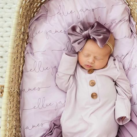 Light Lavender Baby Name Swaddle Blanket | Caden Lane Name Swaddle Blanket, Caden Lane, Personalized Swaddle Blanket, Personalized Swaddle, Newborn Swaddle, Best Baby Shower Gifts, Purple Baby, Light Lavender, Popular Colors