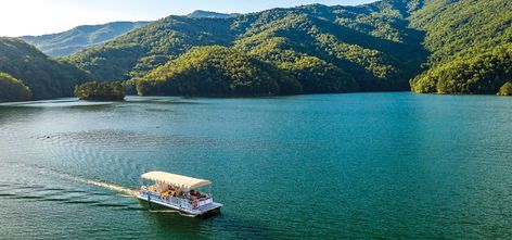 Ferrying Along on Fontana Lake | Our State Fontana Lake, Boat Captain, Mountain Laurel, Pontoon Boat, Great Smoky Mountains, Smoky Mountains, Glamping, Bald Eagle, Lake