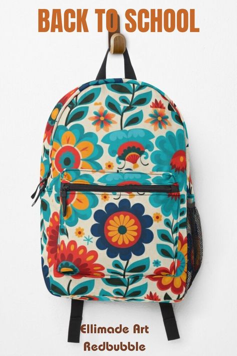 Folk Art Flower Pattern Backpack, SALE 20% off until 17th July 
#folkart #flower #pattern #backpack #art #flowers #design #travel #handmade #nature #fashion #painting #photography #backpacking #handpainted #beautiful #usa #streetart #flowerstagram #abstract  #naturephotography #artist #wanderlust #artoftheday #love #style Painting Backpack, Folk Art Floral, Backpack Art, Nature Fashion, Pattern Backpack, Painting Photography, Backpack Pattern, Patterned Backpack, Flowers Design