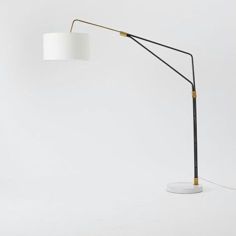 West Elm mid-century floor lamp West Elm Floor Lamp, Dining Floor Lamp, Dining Room Floor Lamp, Oversized Floor Lamp, Overarching Floor Lamp, West Elm Mid Century, Arco Floor Lamp, Arch Lamp, Dining Room Floor