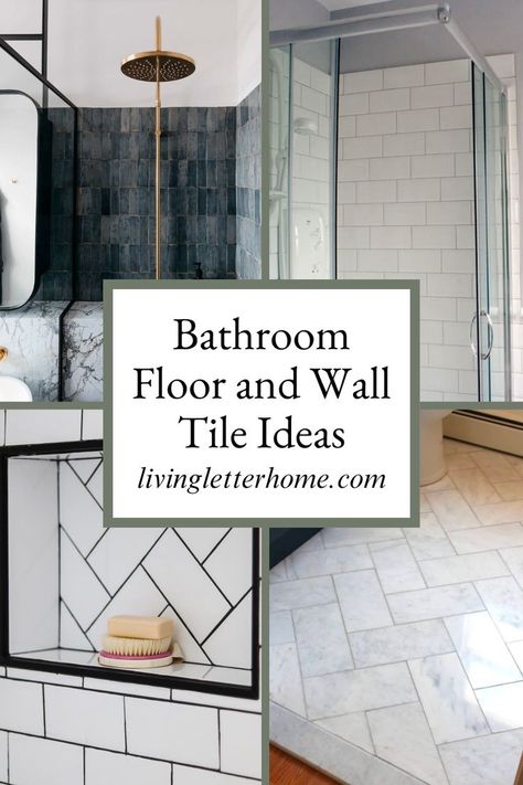 Tired of searching for the best bathroom floor and wall tile ideas? These are the best bathroom tile ideas that can be used as bathroom tile for showers, floors, and even walls. Discover trending bathroom tile combinations and more. I hope these bathroom tile design ideas gets those creative juices flowing for your bathroom renovation! Trending Bathroom Tile, Bathroom Tiles Combination, Wall Tile Ideas, Tile Combinations, Best Bathroom Flooring, Bathroom Tile Inspiration, Shower Wall Tile, Bathroom Tile Ideas, Flooring Trends