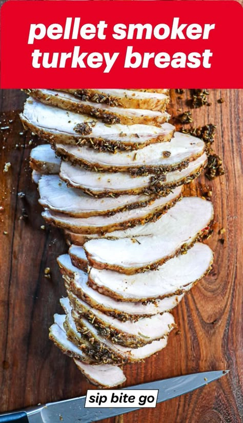 Traeger turkey breast recipe on cutting board with dry rub Traeger Turkey Breast, Traeger Turkey, Traeger Smoked Turkey, Pellet Smoker Recipes, Turkey Seasoning, Cooking Turkey Breast, Outdoor Cooking Recipes, Smoked Turkey Breast, Pellet Smoker