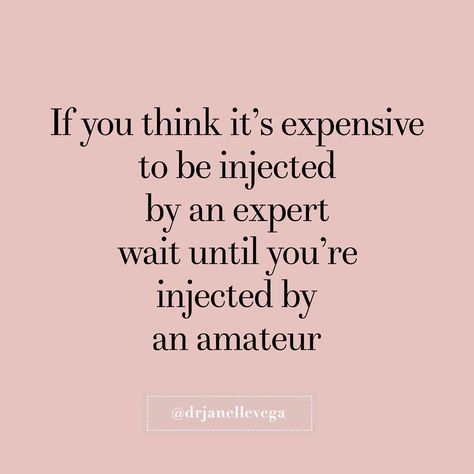 The time, energy and money you will spend on trying to correct suboptimally placed #fillers and #neurotoxins far outweigh the price of a better injector. I always say a monkey could learn to inject something, it’s not hard - it is the how, when and why of it that is challenging. It is the detailed anatomic and aesthetic knowledge translated into a living, breathing person that is the challenge of it - as well as knowing how each product behaves biologically. You are paying for the injector 💉 Aesthetic Injector Rooms, Cosmetic Injector Aesthetic, Iv Therapy Quotes, Injector Quotes, Cosmetic Quotes, Injector Aesthetic, Ig Graphics, Medspa Social Media, Cosmetic Injector