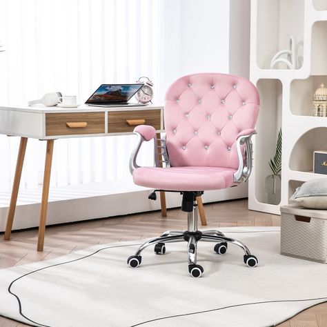 🎉 Spruce up your home office with the ultimate statement piece! 🌸💕 Our Vinsetto Velvet Home Office Chair in Pink is the perfect blend of style and comfort. 😍✨ Say goodbye to boring desk chairs and hello to luxurious button tufting. 💫 #HomeOfficeGoals #PinkVelvetChair #DeskDecor #OfficeUpgrade #WorkFromHome #ChicAndComfy #InstaHome #VelvetVibes #OfficeEssentials #ProductivityBoost Shop Now https://www.platinum-level.com/products/vinsetto-velvet-home-office-chair-button-tufted-desk-chair-pink Chair Room Decor, Tufted Desk Chair, Pink Home Office, High Office Chair, Comfy Office Chair, Comfy Office, Pink Velvet Chair, Home Office Chair, Work Project