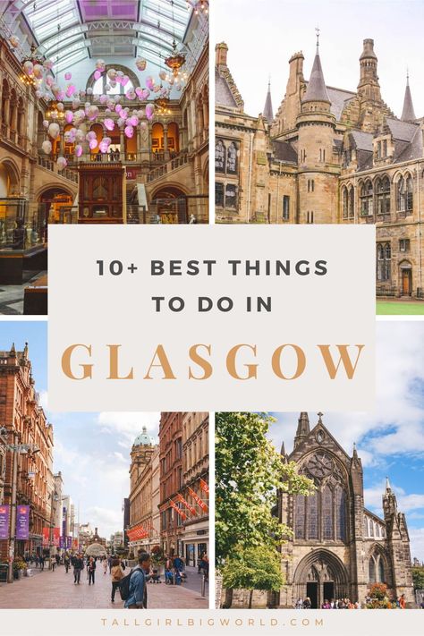 This first timer's guide to Glasgow features the 10+ best things to do in Glasgow, including the top attractions in Glasgow and where to eat in Glasgow. first trip to Glasgow | first visit to Glasgow | free things to do in Glasgow | places to visit in Glasgow | what to do in Glasgow | places to eat in Glasgow | Glasgow travel tips | Glasgow travel guide | #Glasgow #Scotland #traveltips One Day In Glasgow, Where To Eat In Glasgow, Glasgow Things To Do, Things To Do In Glasgow Scotland, Visiting Glasgow, Glasgow Bucket List, Things To Do In Glasgow, Glasgow Botanic Gardens, Glasgow Travel