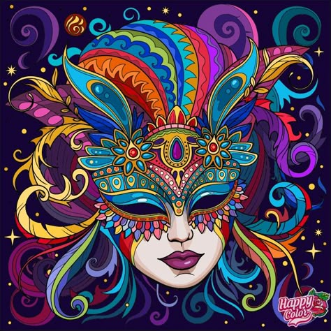 Masskara Festival Drawing, Maskara Festival, Goa Carnival, Masskara Festival, Variety Art, Mardi Gras Masks, Carnival Art, Painted Hats, Mardi Gras Carnival