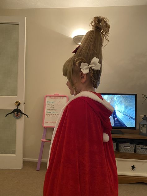 Who Hair, Cindy Lou Who Hair, Clip In Hair Pieces, Kid Hair, Cindy Lou Who, Cindy Lou, Crazy Outfits, Hair Piece, 3rd Grade