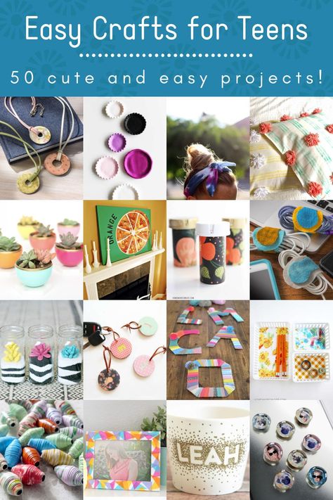 These 50 unique and easy crafts for teens and tweens will keep your kids busy – they can make these genius ideas for fun or to sell. Teen Summer Craft Ideas, Kid Craft Fair Ideas Make And Sell, Easy Crafts For Kids To Sell, Projects To Do When Bored, Crafts For Middle Schoolers, Teen Summer Crafts, Teenage Art, Kids Crafts To Sell, 4h Crafts