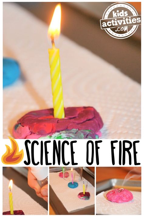 The Science of Fire for Kids | Kids Activities Blog Firefighter Science Activities Preschool, Preschool Fire Experiment, Fire Experiments For Kids, Fire Preschool Activities, Fire Activities For Kids, Fire Activities, Fire For Kids, Chemistry For Kids, Fire Kids