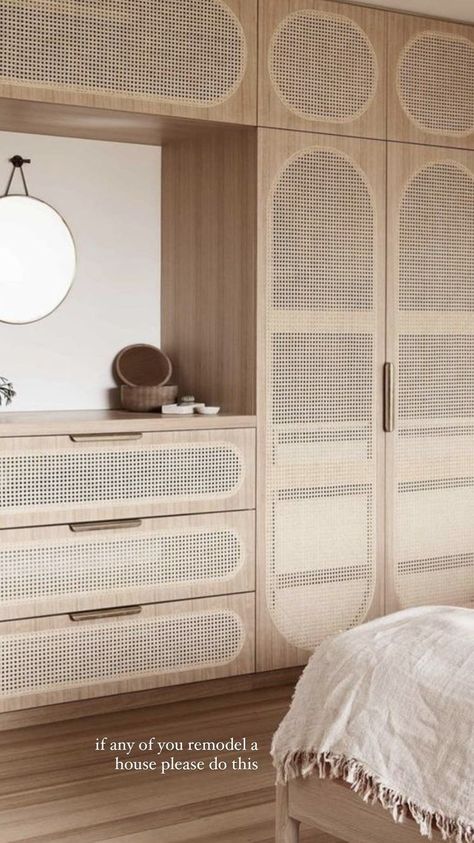 Small Bedrooms, Relaxing Bedroom, Wardrobe Design Bedroom, Bedroom Wardrobe, Bedroom Furniture Design, Wardrobe Design, Rattan Furniture, Room Decorations, Custom Cabinetry