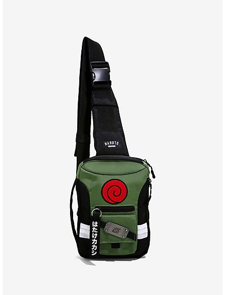 Naruto Shippuden Kakashi Sling Bag, Mochila Anime, Naruto Bag, Naruto Shippuden Kakashi, Uzumaki Clan, Gaming Equipment, Naruto Merchandise, Anime Bag, Red Patch, Naruto Cosplay