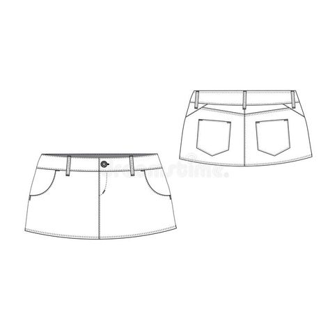 Mini Skirt stock illustration Mini Skirt Template, Mini Skirt Design Sketch, How To Draw Mini Skirt, Mini Skirt Drawing Reference, Mini Skirt Flat Sketch, Denim Skirt Technical Drawing, Mini Skirt Technical Drawing, Jean Skirt Drawing, Mini Skirt Sketch