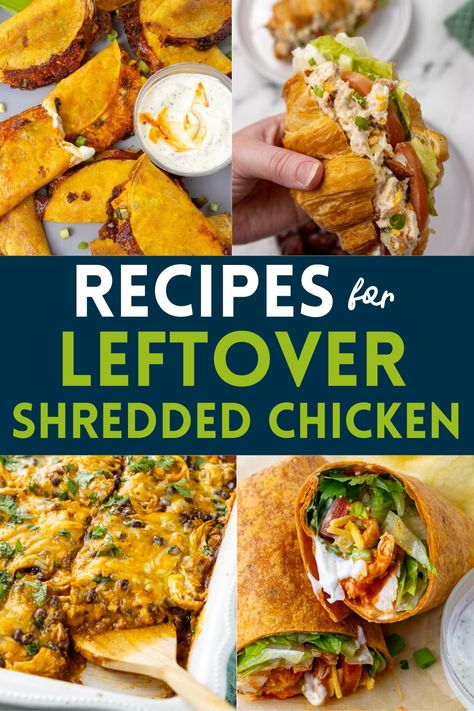 I give you recipe for your leftover shredded chicken. I have a section for 1 cup, 2 cups, 3 cups, and 4 cups of leftover shredded chicken. Meals Made With Shredded Chicken, Chicken Recipes Leftover Easy Meals, Lunch With Shredded Chicken, Simple Leftover Chicken Recipes, Quick Dinner Ideas With Shredded Chicken, Meal Ideas Shredded Chicken, Recipes Using Cooked Shredded Chicken, Recipes To Make With Shredded Chicken, Dinner With Shredded Chicken Easy Meals