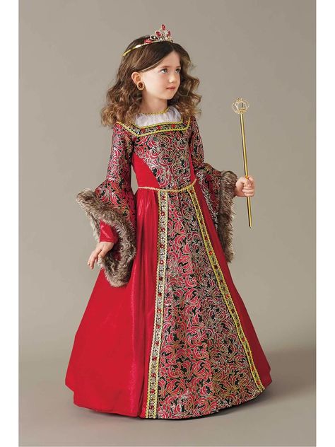 Queen Isabella Costume for Girls - chasingfirefliesrhs Isabella Costume, Princess Costumes For Girls, Girls Mermaid Costume, Queen Isabella, Medieval Princess, Costume For Girls, Girls Costumes, Knight Costume, Chasing Fireflies