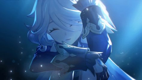 Character Teaser - "Furina: Member of the Cast" | Genshin Impact Caught Out, Without A Trace, Animated Banners, Icon Gif, Ipad Background, Blue Banner, Banner Gif, Anime Gifs, Animated Icons