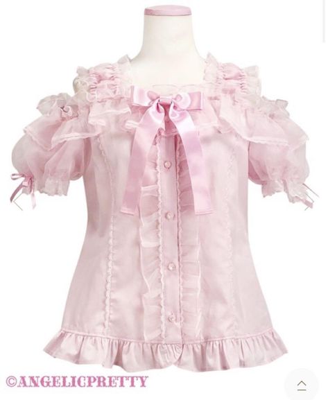 Girly Kei, Frilly Shirt, Style Savvy, Cute Blouses, Organza Fabric, Everything Pink, Tulle Lace, Lolita Fashion, Dream Clothes