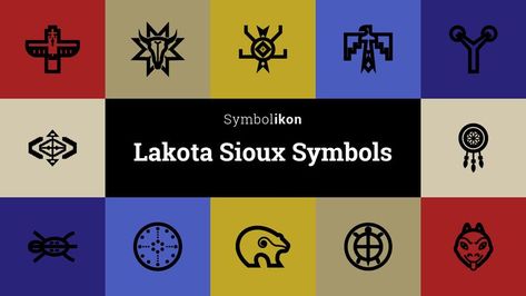 Lakota Sioux Symbols Icons - Native American - Sioux tribes - Lakota Icons Sioux Icons Lakota Sioux Symbols Tattoo, Sioux Indian Tattoo, Lakota Symbols, Lakota Sioux Symbols, Lakota Design, Sioux Tattoo, Indigenous Logo, Lakota Culture, Lakota Art