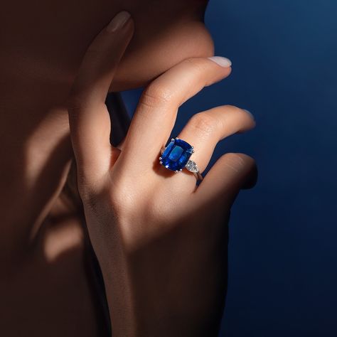 The color of deep water. A one-of-a-kind Alaghband ring crowned with a mesmerizing over 10-carat Ceylon blue sapphire. #Alaghband #AlaghbandWishes #Diamonds #BlueSapphire #Ring #Jewelry #Dubai #dubaimall Ceylon Blue Sapphire, Ceylon Sapphire, Crown Ring, Dubai Mall, Jewelry Fashion Trends, Deep Water, December 25, Ring Jewelry, Blue Sapphire