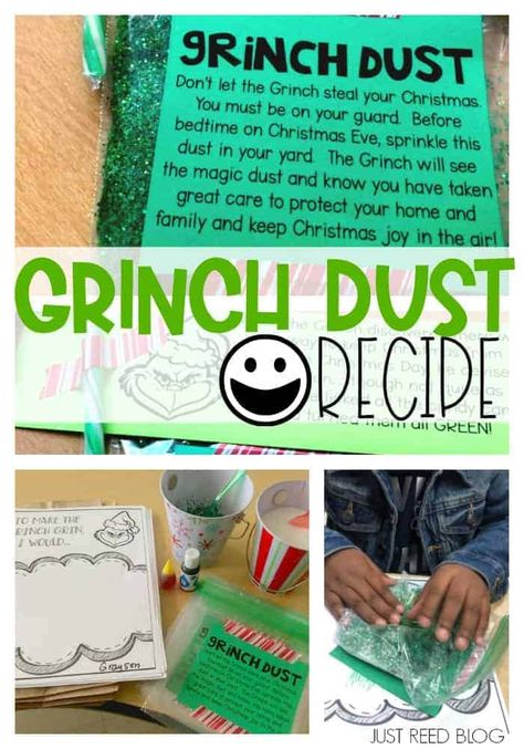 Grinch Dust, Grinch Day, Classroom Christmas Party, Grinch Crafts, Grinch Christmas Party, Grinch Party, Christmas Kindergarten, Christmas School, Preschool Christmas