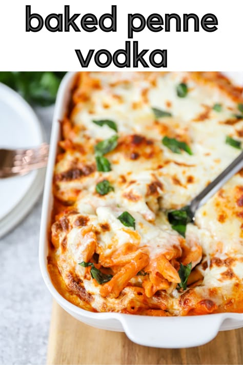 Baked Ziti With Vodka Sauce, Pasta And Vodka Sauce, Ziti With Vodka Sauce, Vodka Pasta Bake, Baked Vodka Pasta, Baked Ziti Vodka Sauce, Vodka Sauce Baked Ziti, Vodka Sauce Recipes, Recipes With Vodka Sauce