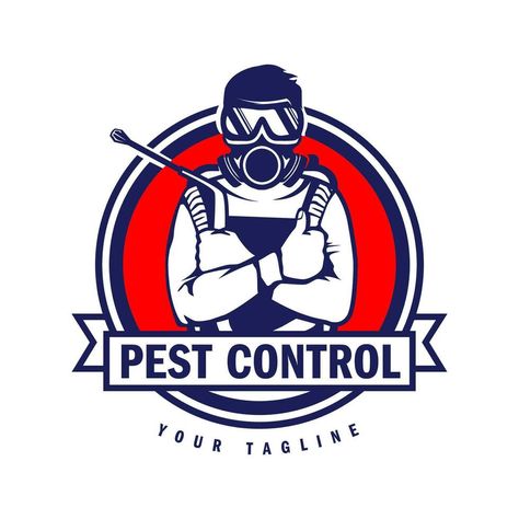 Hand-drawn pest control logo design vector illustration Pest Control Logo, Pest Control, Vector Art, Vector Free, Vector Illustration, Logo Design, How To Draw Hands, Clip Art, ? Logo