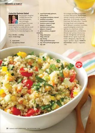 Colorful Quinoa Salad (Taste of Home), Jul 24, 2024 Quinoa Recipes That Taste Good, Flavorful Quinoa, Tex Mex Quinoa Salad, Zesty Quinoa Salad Allrecipes, Quinoa Spring Mix Salad, Salad Shop, Vegan Salad, Quinoa Salad, Taste Of Home