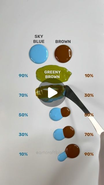 Sky Blue Color Combinations, Dark Chocolate Color, Mixing Paint Colors, Blue Color Combinations, Satisfying Video, Azure Blue, Navy Color, Color Chart, Cream Color