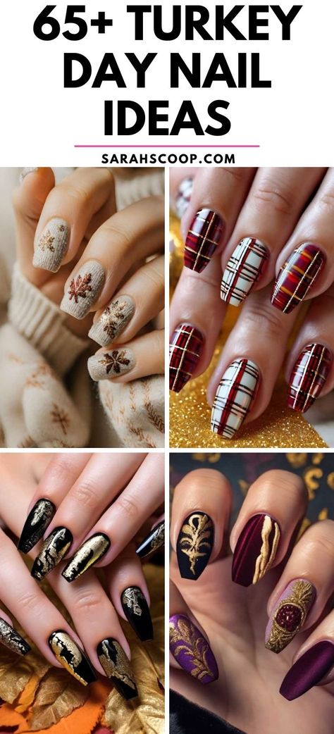 🦃 ✨Celebrate Thanksgiving in style with these 65+ Turkey Day nail art ideas! From autumn leaves to festive patterns, your nails will be the talk of the dinner table. 💅 #NailArt #ThanksgivingNails #FestiveNails November Nails Turkey, Acyrilics Nails Thanksgiving, Fall Nail Colors With Design, Pilgrim Nail Art, November Nail Ideas Dip Powder, Cross Stitch Nails, Nail Design Thanksgiving, Fun Thanksgiving Nail Designs, Dark Thanksgiving Nails