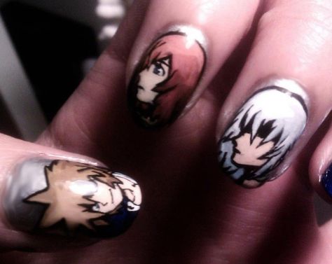 Kingdom Hearts nails Kingdom Hearts Nail Art, Kingdom Hearts Nails, Hearts Nail Art, Nerdy Nails, Hearts Nails, Arm Art, Kingdom Heart, Heart Nail, Heart Nail Art