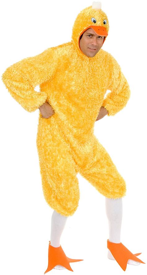 I want my play to be about ducks Duck Costume, Jumpsuit With Long Sleeves, Big Duck, Duck Costumes, Chicken Costumes, Yellow Costume, Kids Costumes Boys, Duck Face, White Stockings