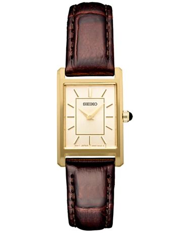 Shop for and buy womens watches online at Macy's. Find womens watches at Macy's Seiko Watches Women, Classic Watch Women, Brown Leather Strap Watch, Vintage Watches Women, Brown Watches, Brown Leather Watch, Watches Women Leather, Oc Inspo, Watches Women