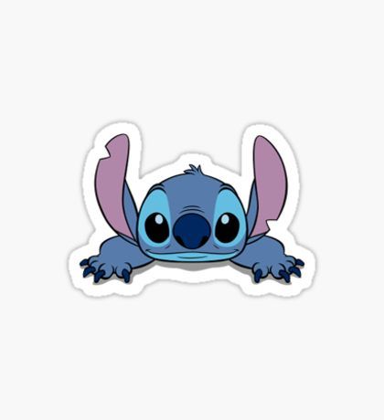 Stitch Sticker  Sticker ليلو وستيتش, Stickers Cool, Stitch Quote, Homemade Stickers, Red Bubble Stickers, Bubble Stickers, Tumblr Stickers, Disney Sticker, Cute Stitch