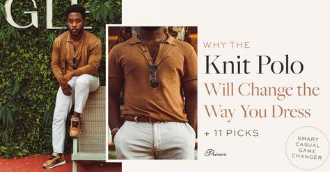 Knit Polo Men Outfit, Barton Perreira Sunglasses, Tom Ford Shades, Smart Casual Office, Smart Casual Shirts, No Time To Die, Barton Perreira, Formal Pants, Casual Game