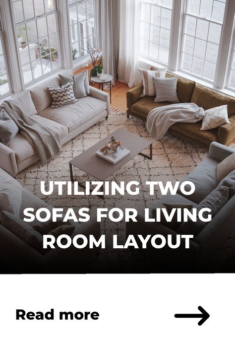 Living room with two sofas arranged around a central coffee table. Traditional Couch, Spanish Living Room, Designing A Living Room, Two Sofas, Sofas For Living Room, Two Couches, Mismatched Furniture, Living Room Setup, Living Room Layout