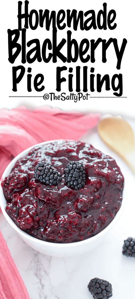 Check out how easy and delicious your own blackberry pie filling recipe can be to make. Perfect for pies, hand pies, and more, it's a must-try for berry lovers! Only a handful of ingredients, you can make a huge variety of desserts with this special berry! Berry Pie Filling Recipe, Easy Blackberry Pie, Blackberry Pie Filling, Fruit Hand Pies, Pie Filling Desserts, Berry Pie Filling, Apple Cake Recipe Easy, Berry Pie Recipe, Berry Cobbler Recipes