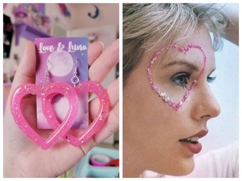 Taylor Swift Lover Makeup Heart, Taylor Swift Lover Jewelry, Lover Accessories, Eras Outfit, Lover Earrings, Taylor Swift Lover, Taylor Outfits, Taylor Swift Birthday, Taylor Swift Tour Outfits