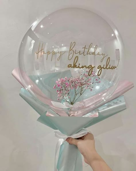 Bubble Ballon Idea, Bobo Balloon Ideas Birthday, Ballon Gifts Ideas, Clear Balloon Ideas, Bubble Balloon Ideas, Bobo Balloon Ideas, Bobo Balloons, Clear Balloon, Bobo Balloon