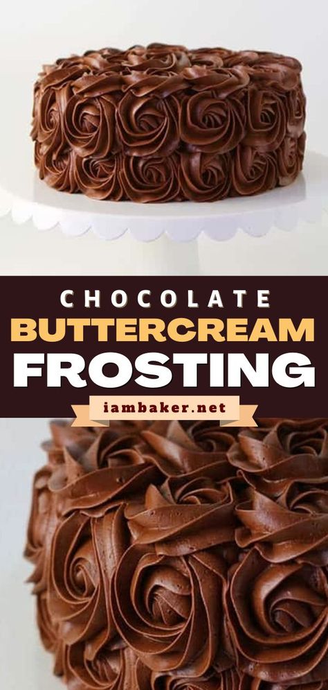 Looking for an easy dessert to impress? This Whipped Chocolate Buttercream is a baker’s dream! It's light, fluffy, rich, and flavorful homemade frosting for your favorite treats. Save this pin! Buttercream Chocolate Frosting, Chocolate Whipped Frosting, Whipped Chocolate Buttercream Frosting, Whipped Chocolate Buttercream, Chocolate Ganache Buttercream, Chocolate Buttercream Frosting Easy, Best Chocolate Buttercream Frosting, Chocolate Icing Recipes, Buttercream Recipes