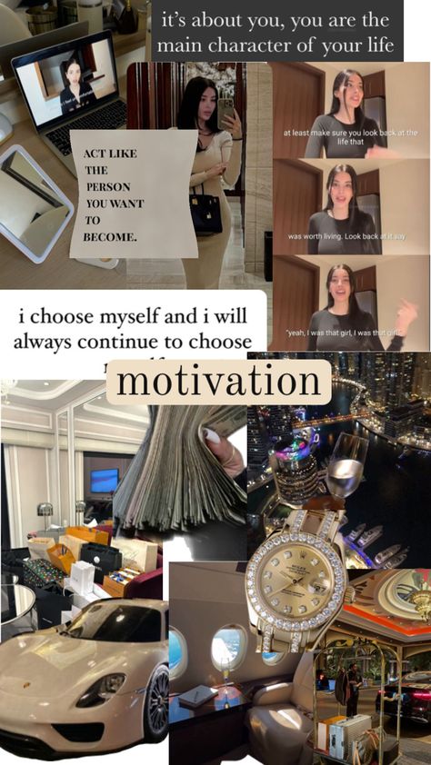 wizardliz motivation mindset positive rich main character goals Main Character Vision Board, How To Become The Main Character In Your Life, Main Character Mindset, Main Character Energy Aesthetic, Main Character Manifestation, Main Character Energy, Character Motivation, Study Desk Decor, Dream Live