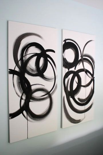 Looking for some DIY modern art ideas to fill your walls? These projects are a dream and super easy to create with some fantastic tutorials! Simple Wall Art, Diy Artwork, Soyut Sanat Tabloları, Art To Make, Diy Art Projects, Easy Diy Art, Black And White Art, Canvas Ideas, Modern Diy