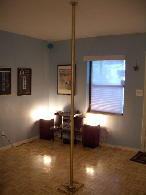 DIY stripper pole! My next project for my game room. Dance Rooms, College House, Pole Dancing Fitness, Aerial Silks, Red Rooms, Pole Dance, Pole Dancing, My New Room, Life Goals